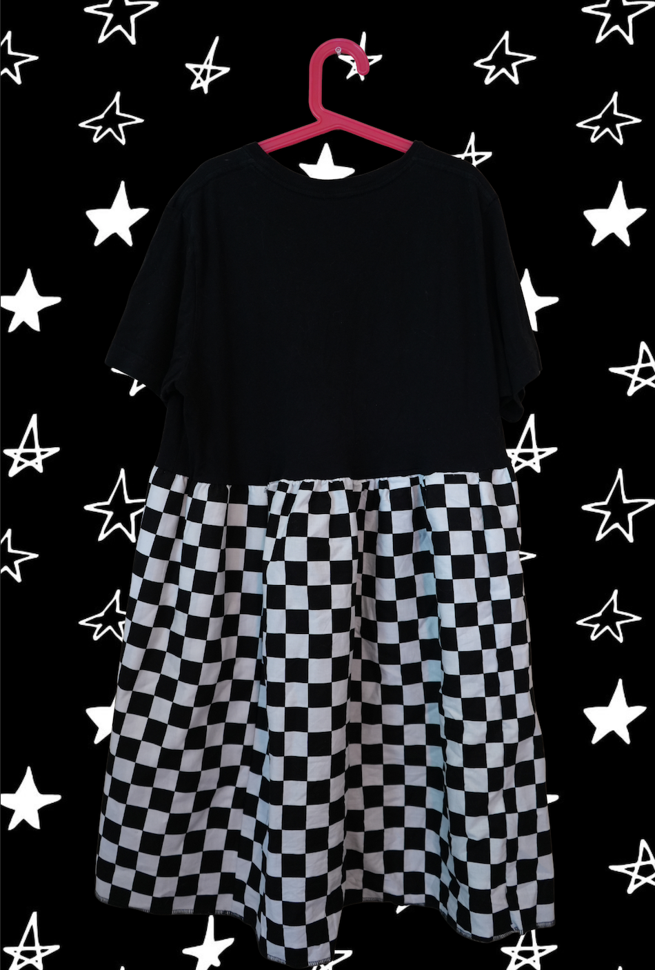 Monorail Checkerboard Upcycled Dress