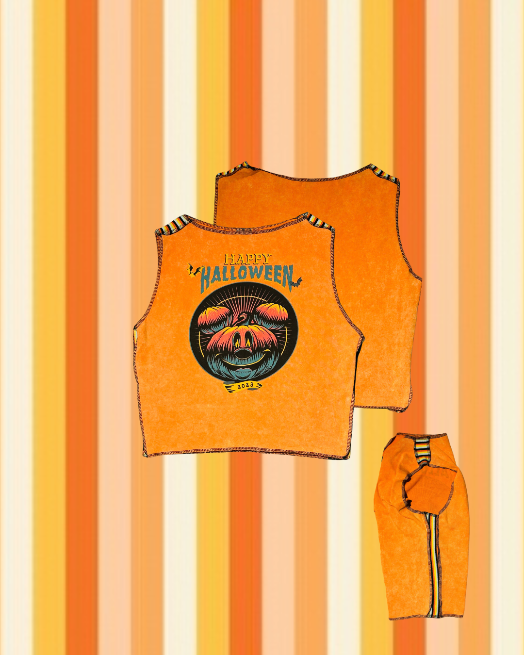 halloween pumpkin tank top